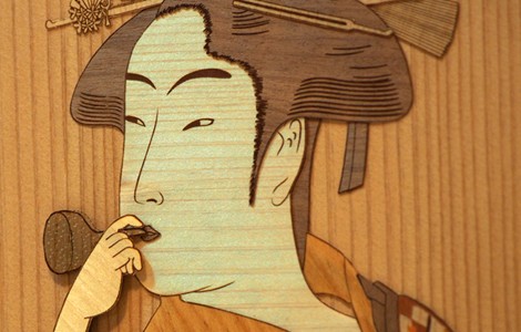 ポッペンを吹く娘