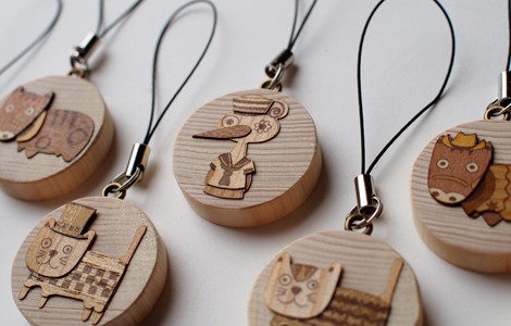 動物ストラップ