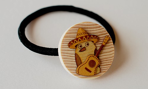 木はり絵ヘアゴム