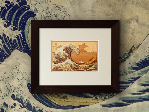 木はり絵「神奈川沖浪裏」