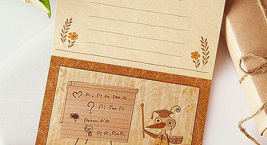 ご挨拶に木はり絵を添えて