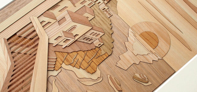 木はり絵アート「夕暮れのバルコニー」～Special SALE製品のご紹介